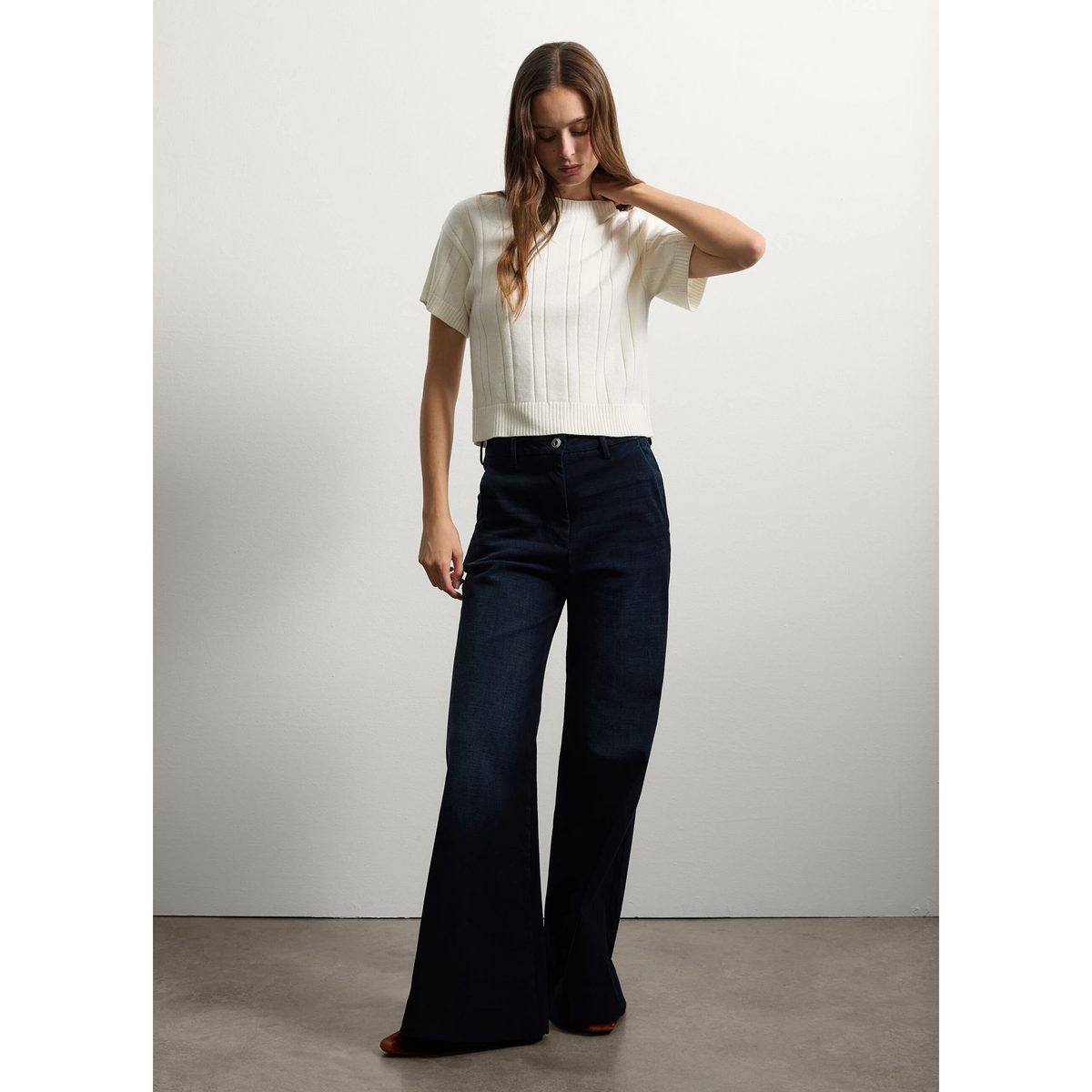 Wide Leg Blue Denim Jeans | Montivo Pakistan