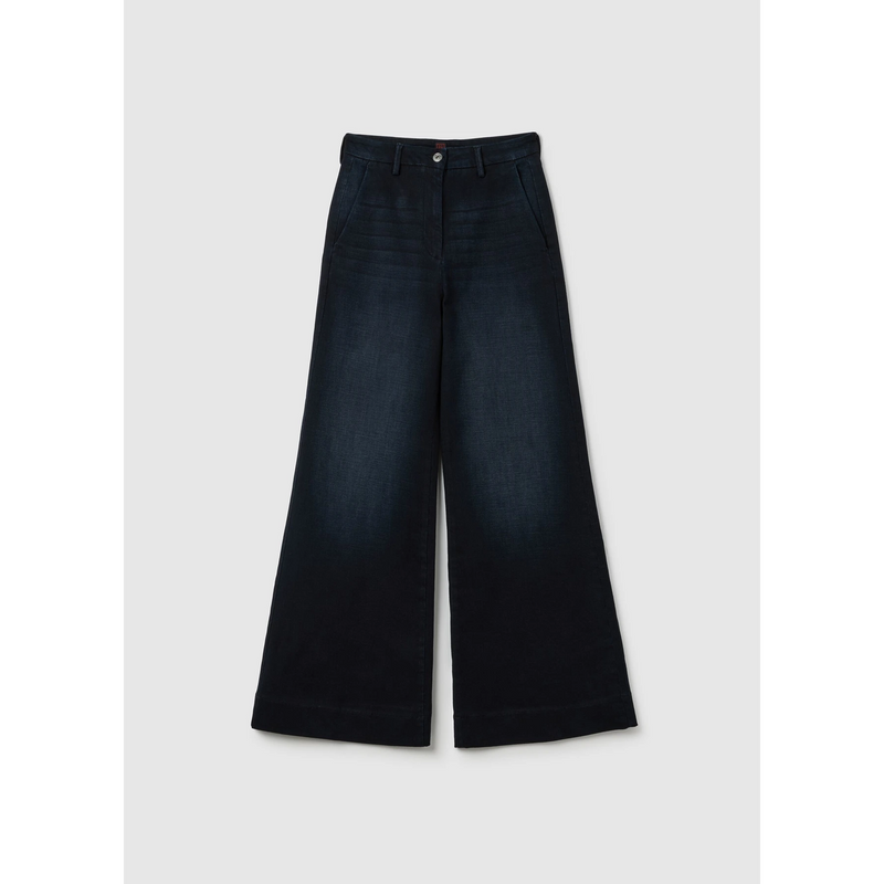 Wide Leg Blue Denim Jeans | Montivo Pakistan