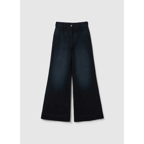 Wide Leg Blue Denim Jeans | Montivo Pakistan