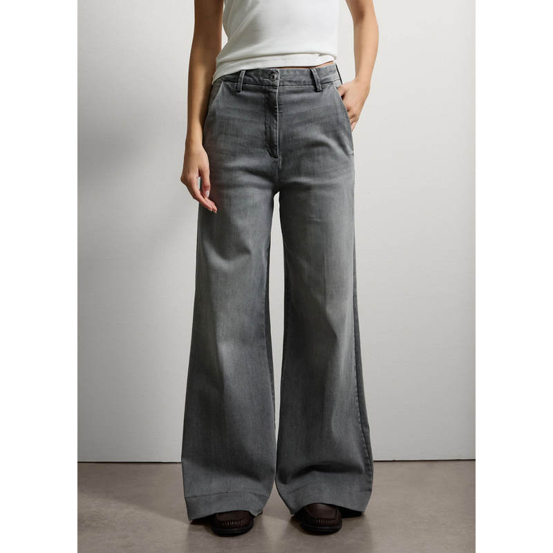 Grey Wide Leg Jeans | Montivo Pakistan
