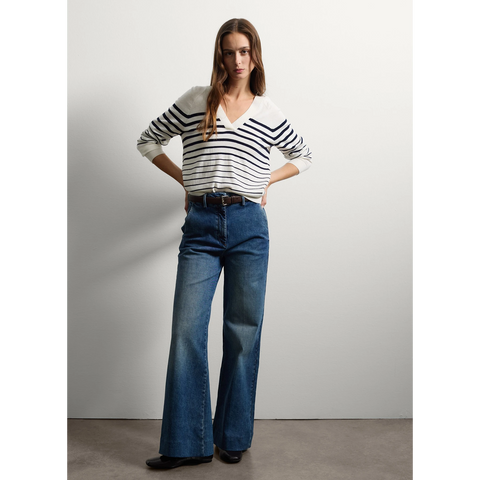 Blue Wide Leg jeans | Montivo Pakistan