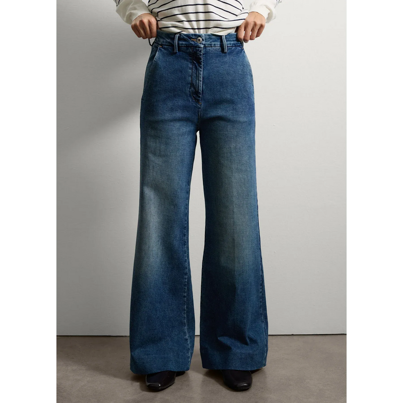 Blue Wide Leg jeans | Montivo Pakistan