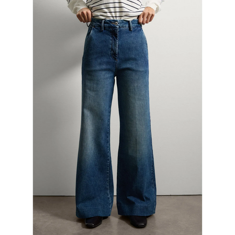 Blue Wide Leg jeans | Montivo Pakistan