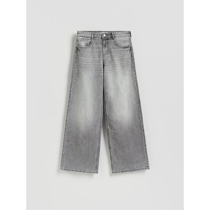 Grey Wide Leg Baggy Jeans | Montivo Pakistan