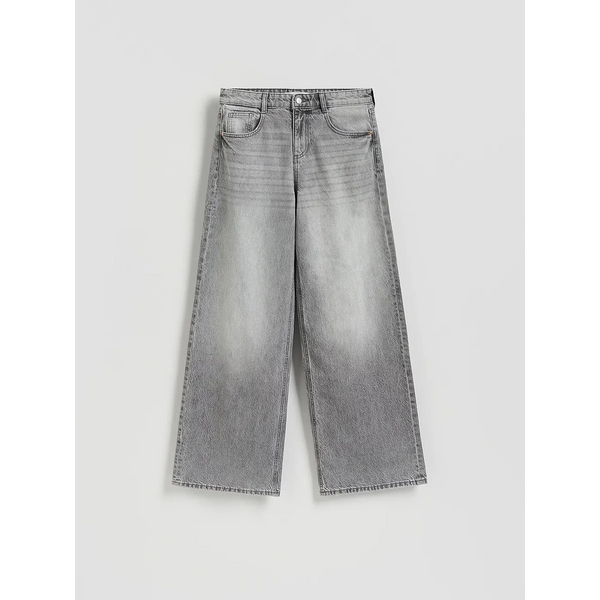 Grey Wide Leg Baggy Jeans | Montivo Pakistan