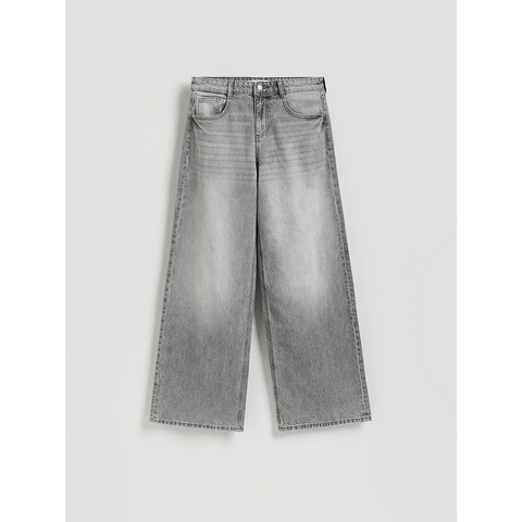 Grey Wide Leg Baggy Jeans | Montivo Pakistan