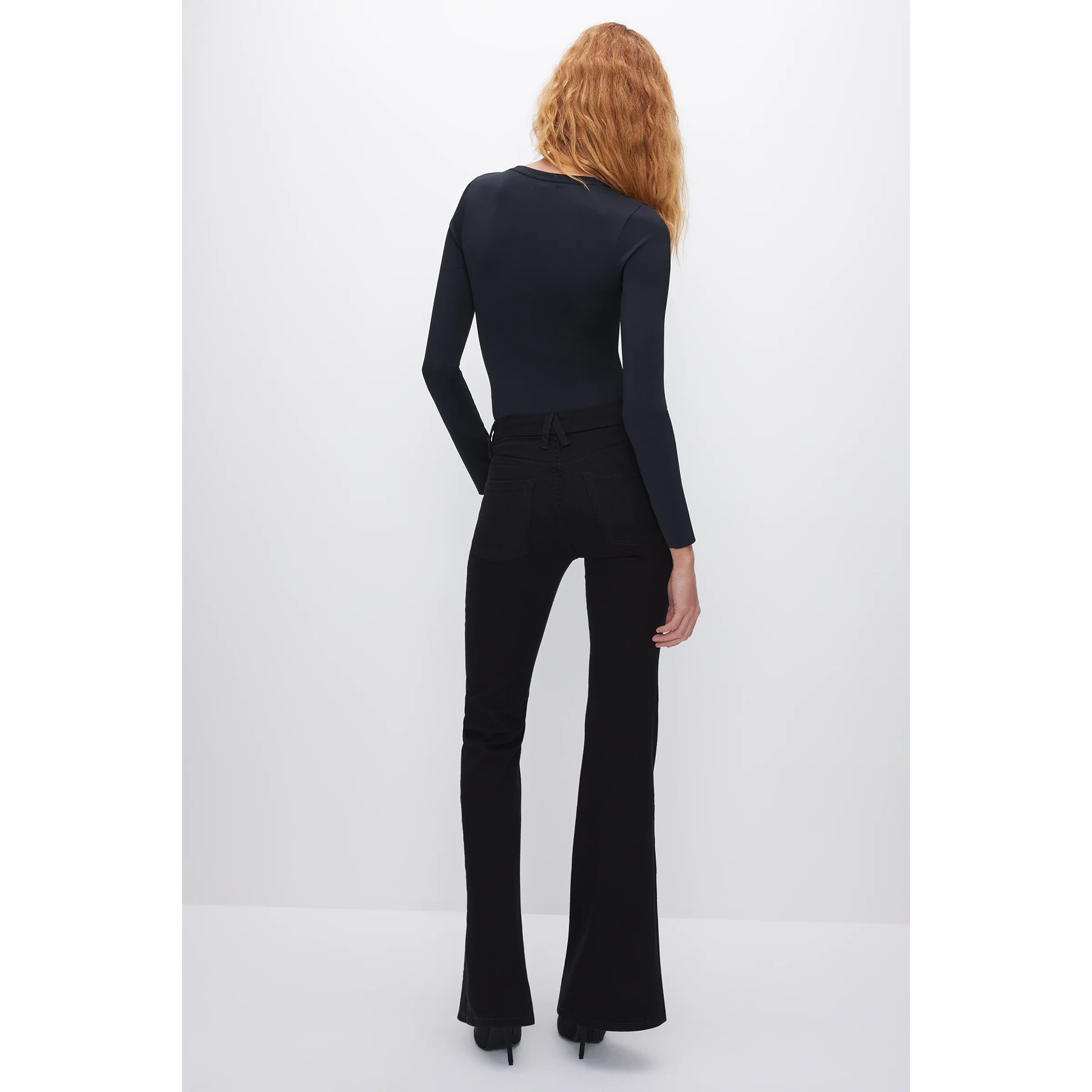 Black Long Flare Jeans | Montivo Pakistan