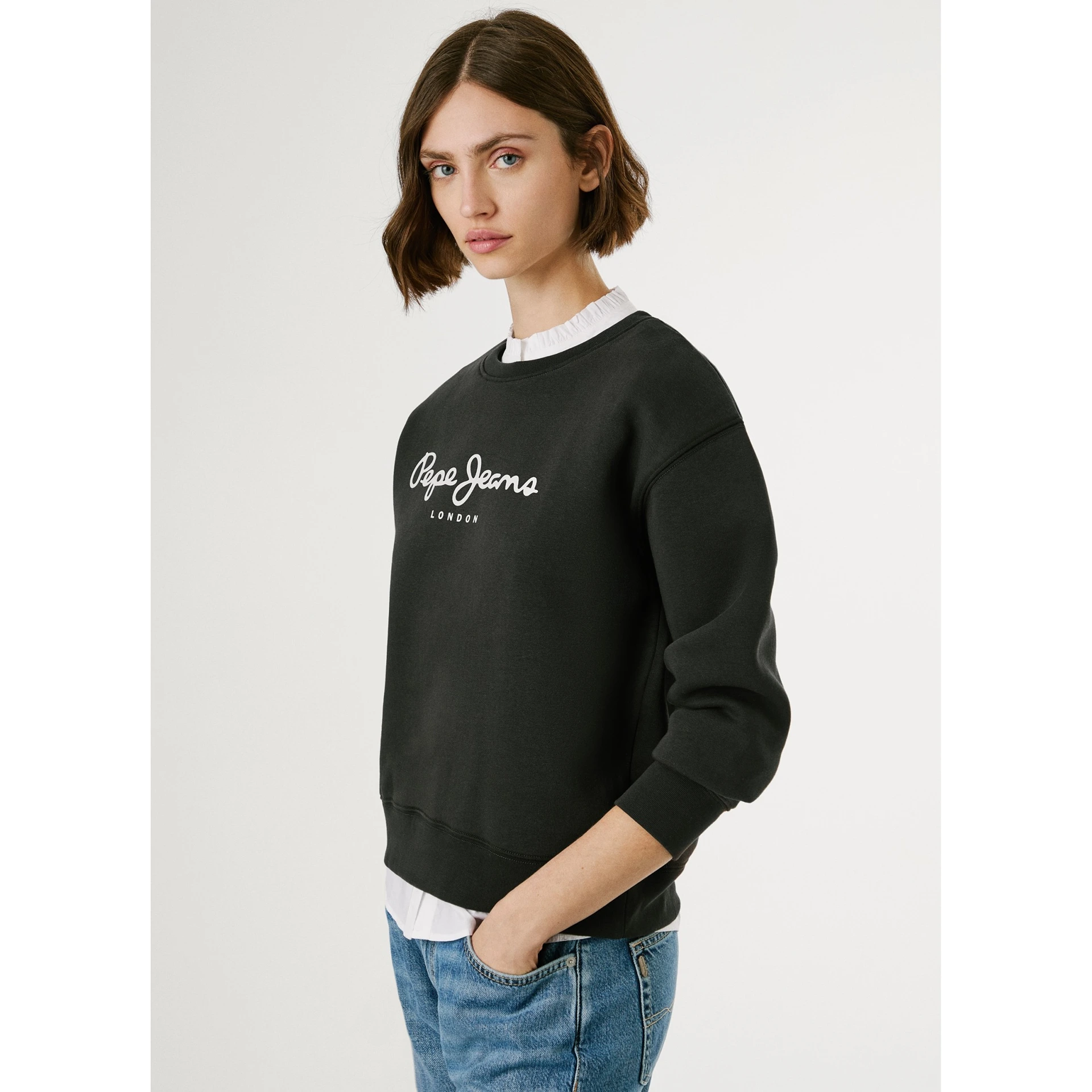 Black Pepe Printed Sweatshirt | Montivo Pakistan