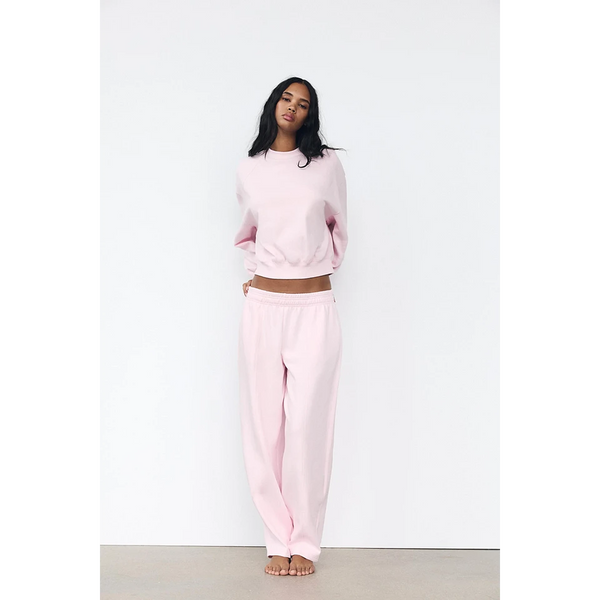 Pink Puff Sleeves Oversized Sweatshirt | Montivo Pakistan