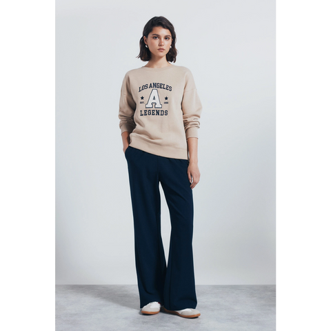 LA Beige Oversized Sweatshirt | Montivo Pakistan