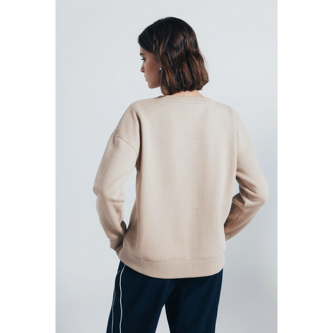 LA Beige Oversized Sweatshirt | Montivo Pakistan