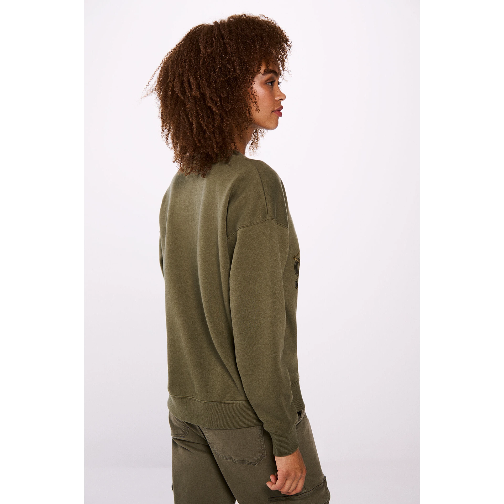 Slow Sunday Olive Oversized Sweatshirt | Montivo Pakistan