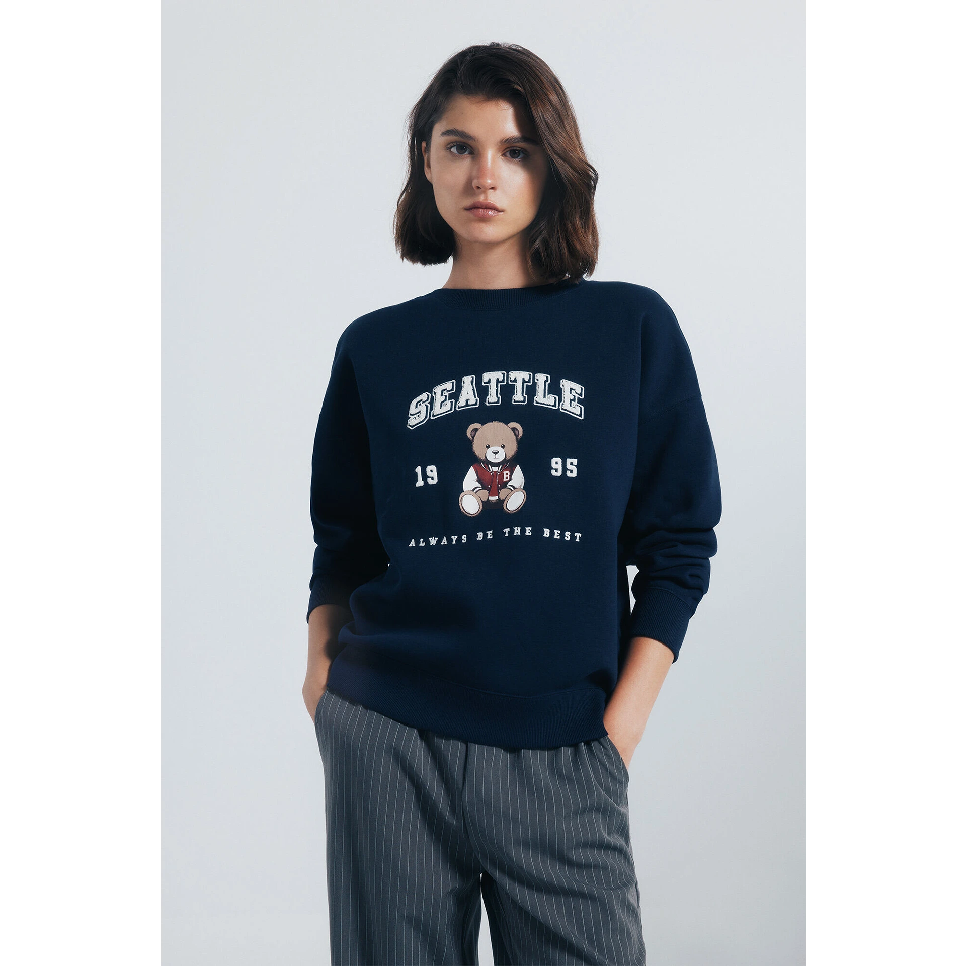 City Graphic Navy Oversized Sweatshirt | Montivo Pakistan