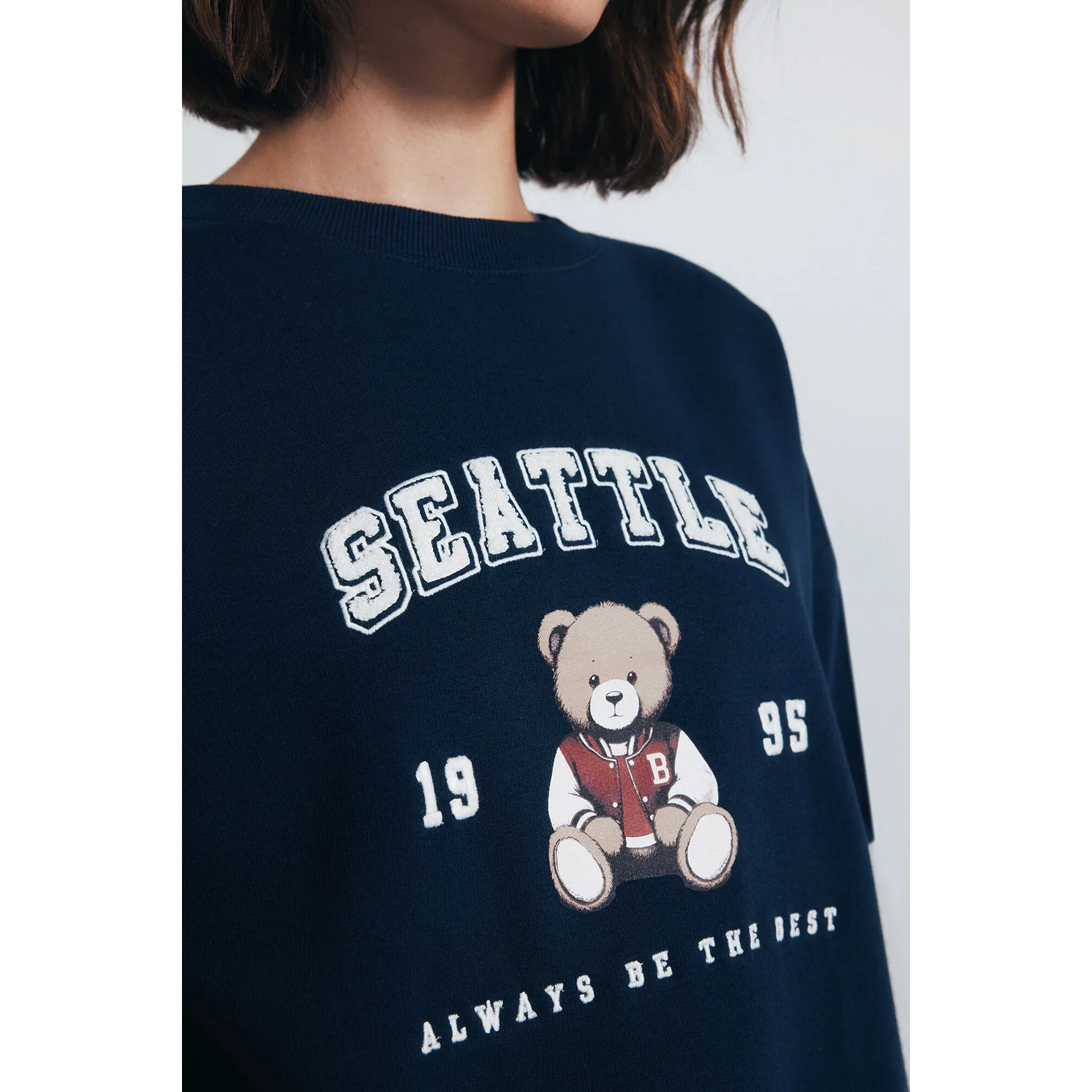 City Graphic Navy Oversized Sweatshirt | Montivo Pakistan