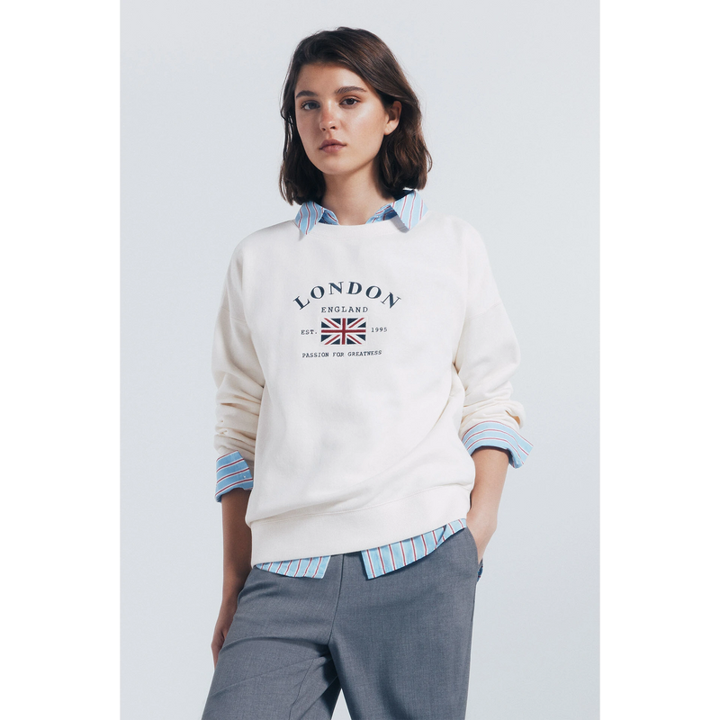 London Off-White Oversized Sweatshirt | Montivo Pakistan