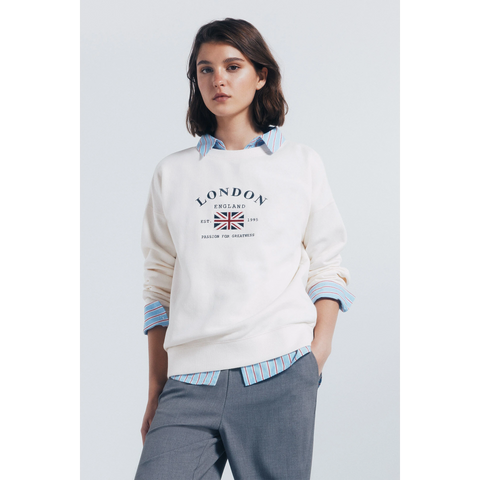 London Off-White Oversized Sweatshirt | Montivo Pakistan