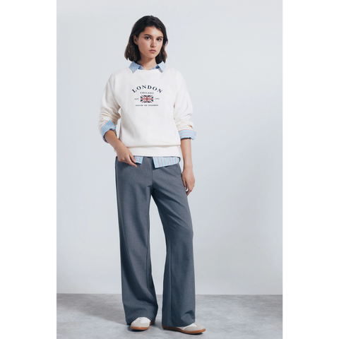 London Off-White Oversized Sweatshirt | Montivo Pakistan