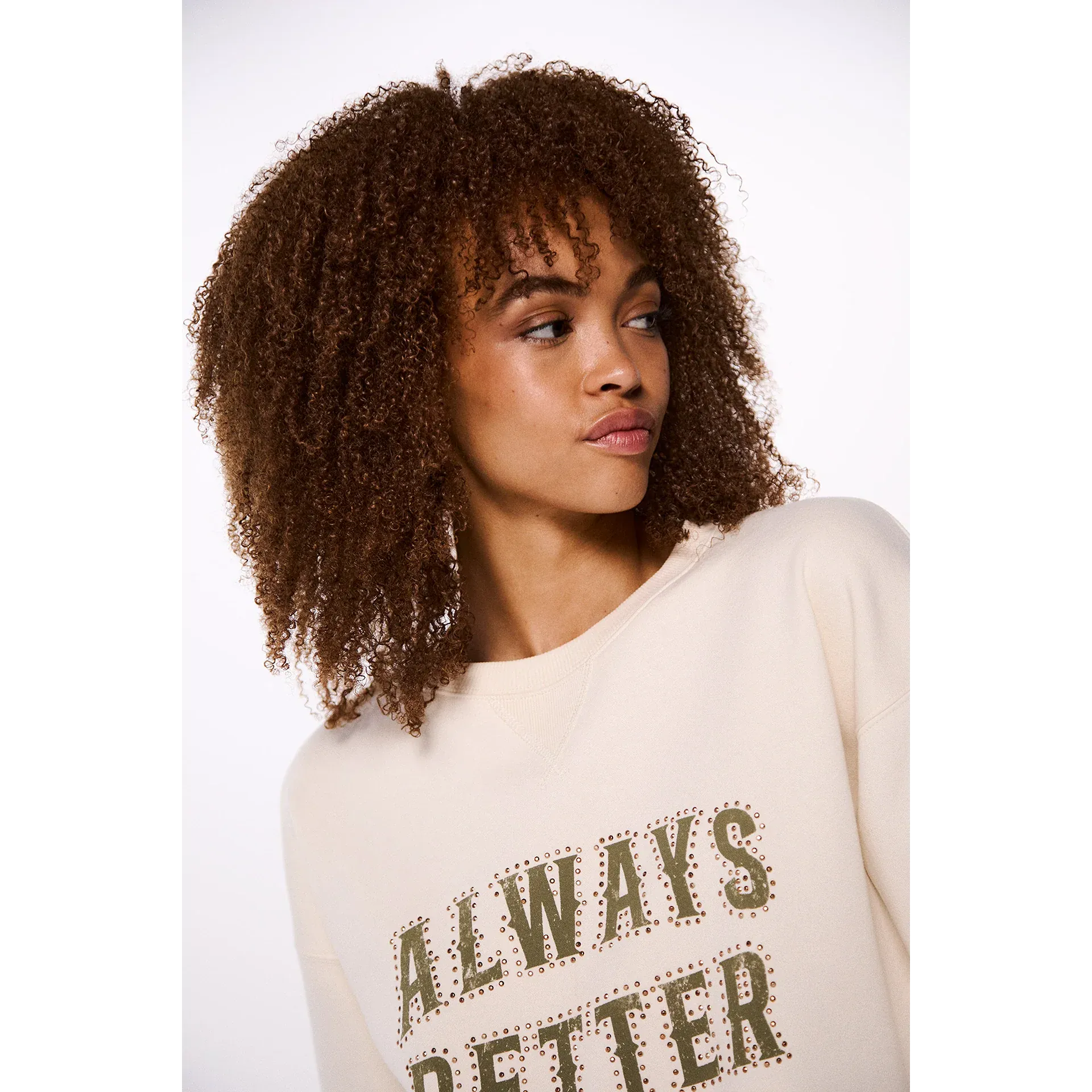 Always Better Off-White Oversized Sweatshirt | Montivo Pakistan