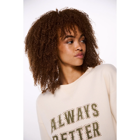 Always Better Off-White Oversized Sweatshirt | Montivo Pakistan