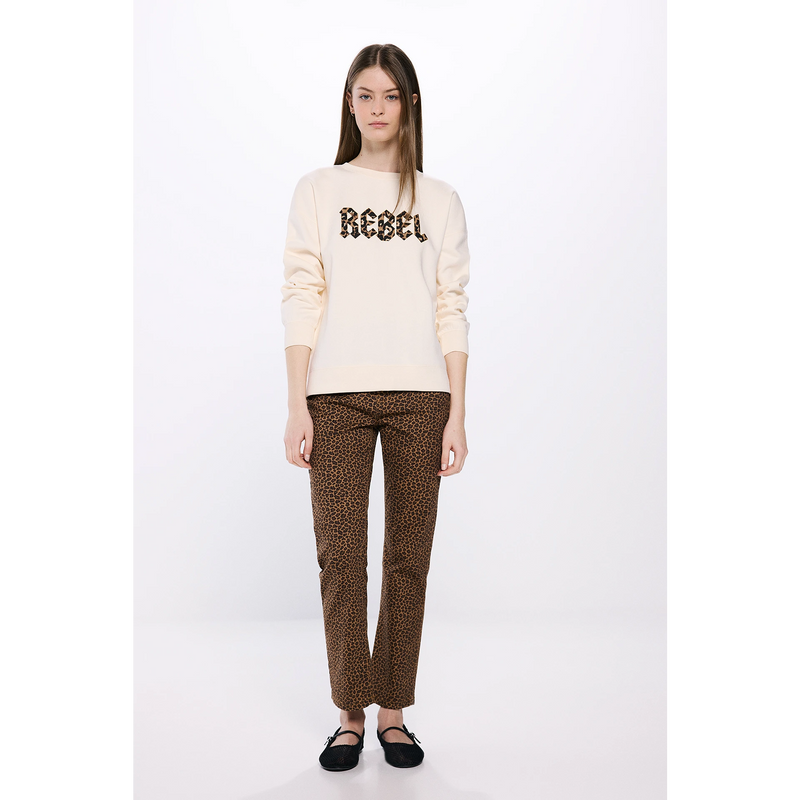 Rebel Off-White Oversized Sweatshirt | Montivo Pakistan