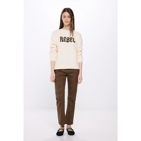 Rebel Off-White Oversized Sweatshirt | Montivo Pakistan