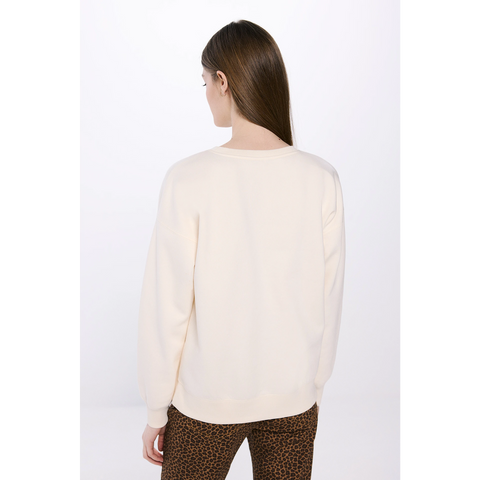 Rebel Off-White Oversized Sweatshirt | Montivo Pakistan