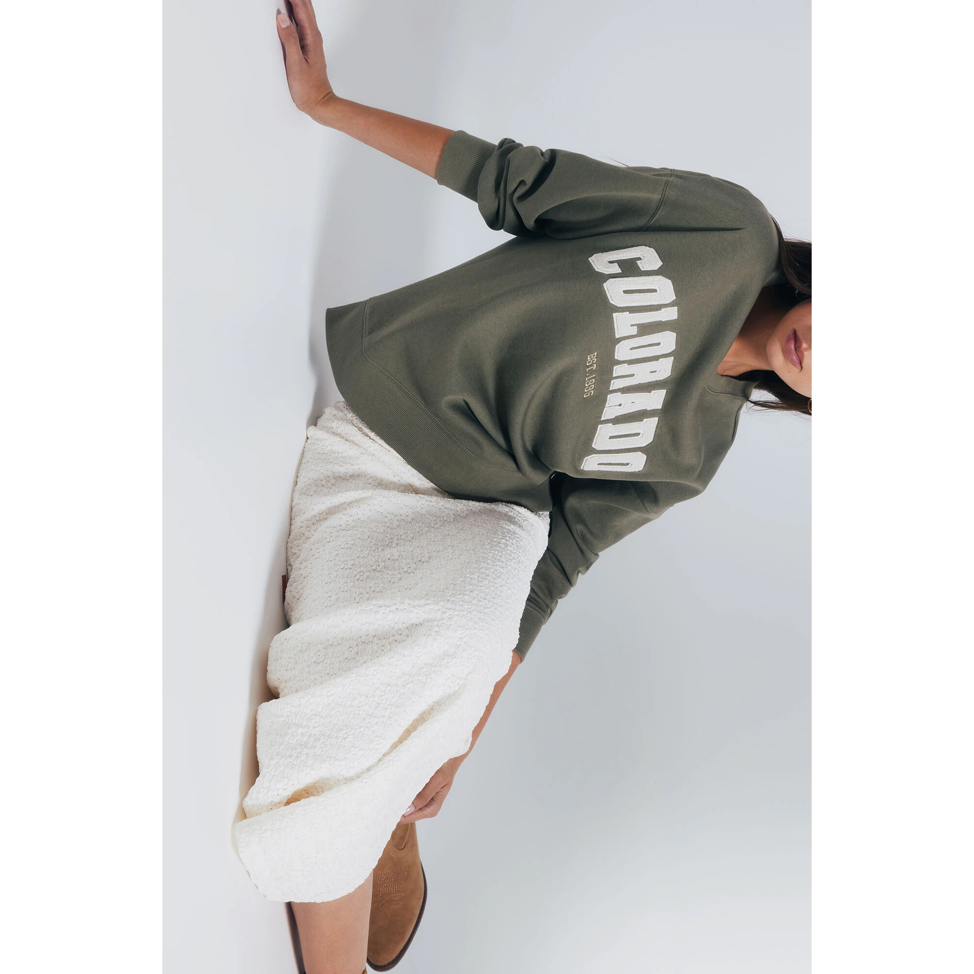 Colorado Olive Oversized Sweatshirt | Montivo Pakistan