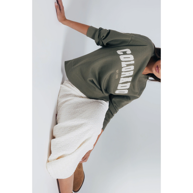 Colorado Olive Oversized Sweatshirt | Montivo Pakistan