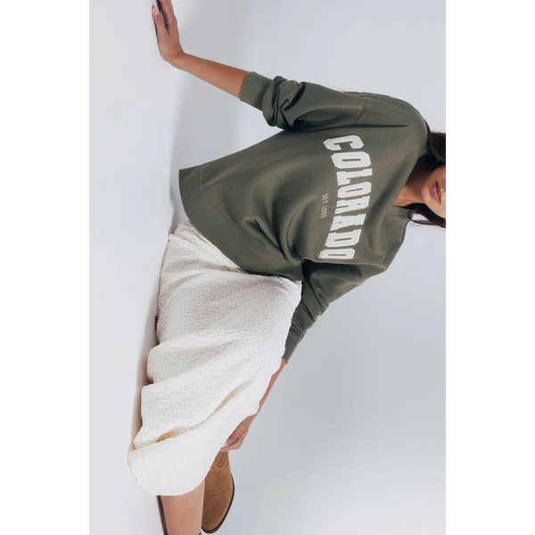 Colorado Olive Oversized Sweatshirt | Montivo Pakistan