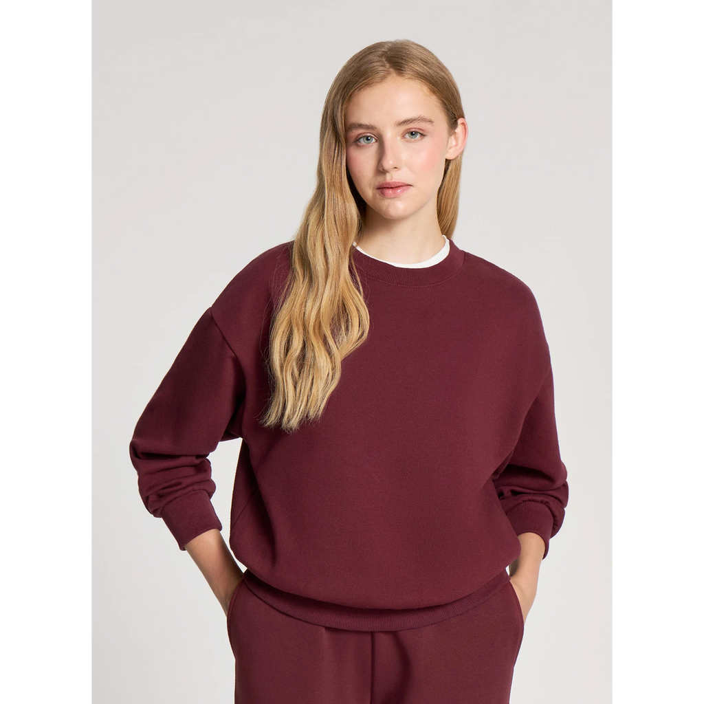 Burgundy Oversized Basic Sweatshirt | Montivo Pakistan