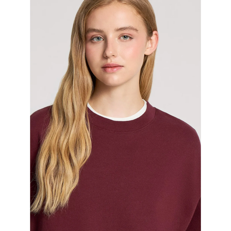 Burgundy Oversized Basic Sweatshirt | Montivo Pakistan
