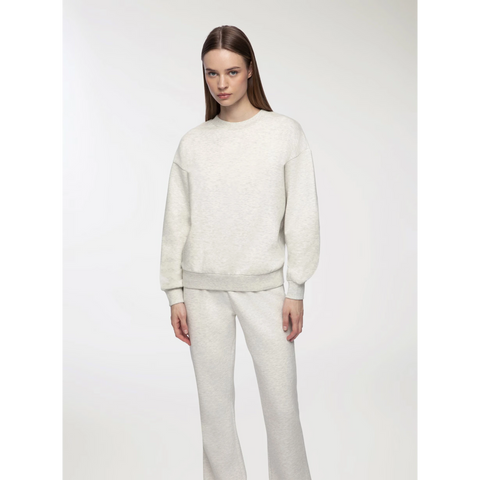 Grey Melange Oversized Basic Sweatshirt | Montivo Pakistan