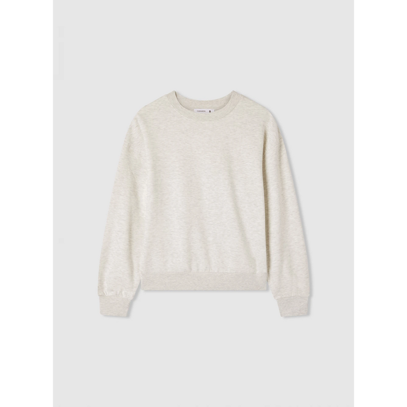 Grey Melange Oversized Basic Sweatshirt | Montivo Pakistan