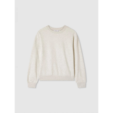 Grey Melange Oversized Basic Sweatshirt | Montivo Pakistan