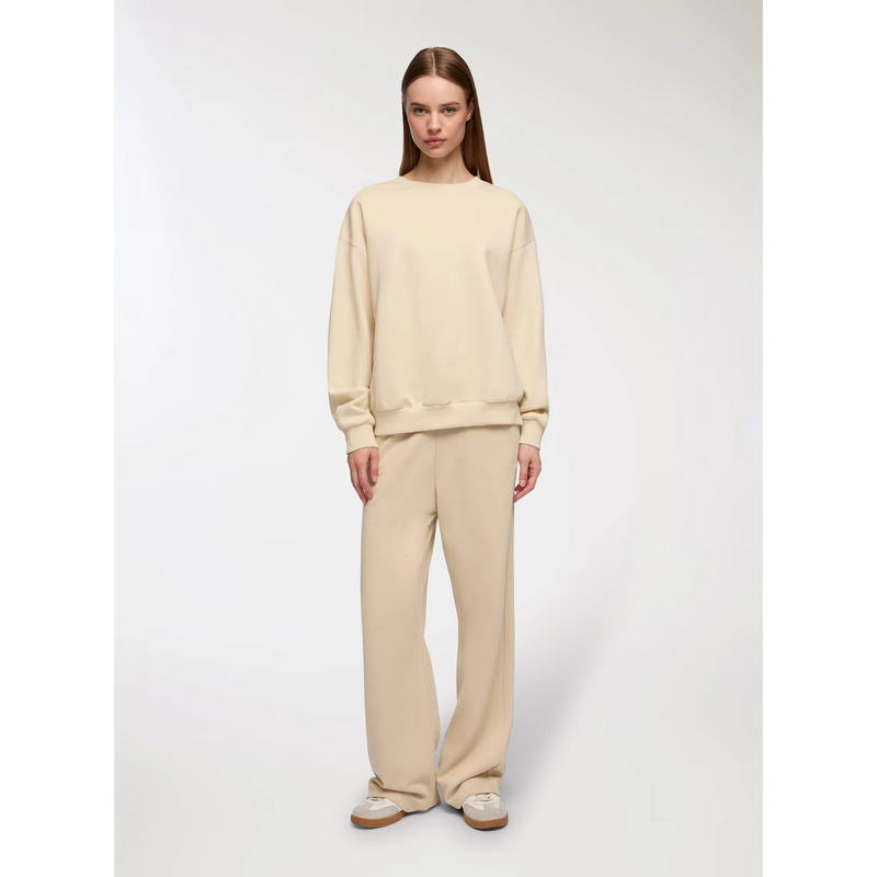 Cream Oversized Basic Sweatshirt | Montivo Pakistan