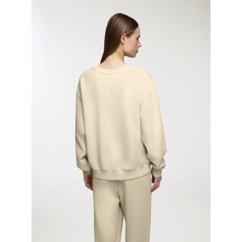 Cream Oversized Basic Sweatshirt | Montivo Pakistan