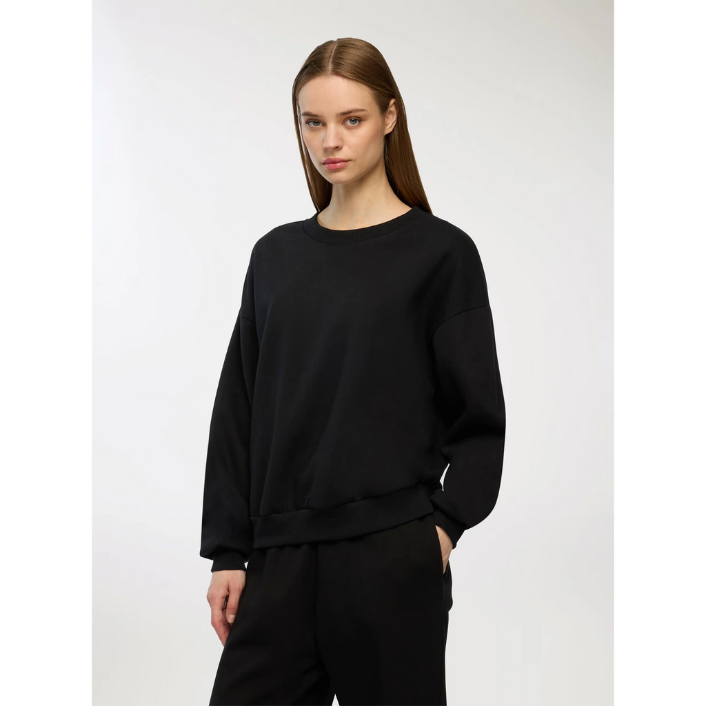 Black Oversized Basic Sweatshirt | Montivo Pakistan
