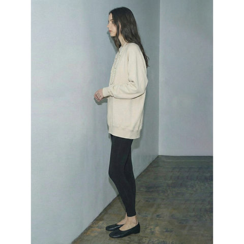 Off-White Washed Effect Long Sweatshirt | Montivo Pakistan