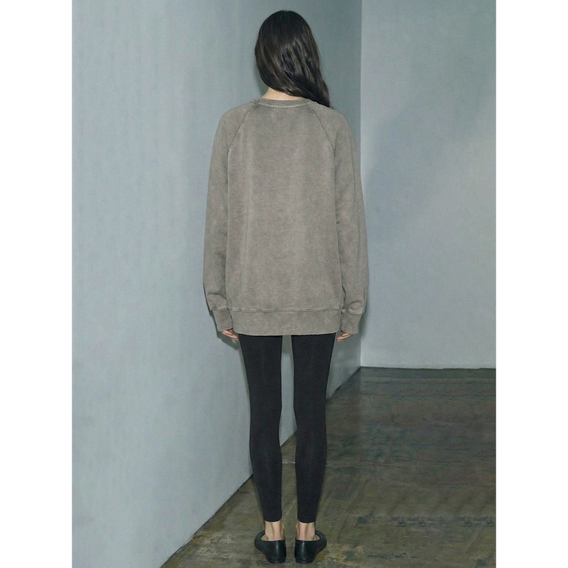 Grey Washed Effect Long Sweatshirt | Montivo Pakistan