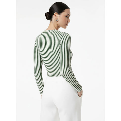 Stripes Crew Neck Knitted Top | Montivo Pakistan
