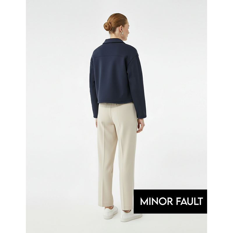 (Minor Fault) Navy Button Down Coat Jacket | Montivo Pakistan