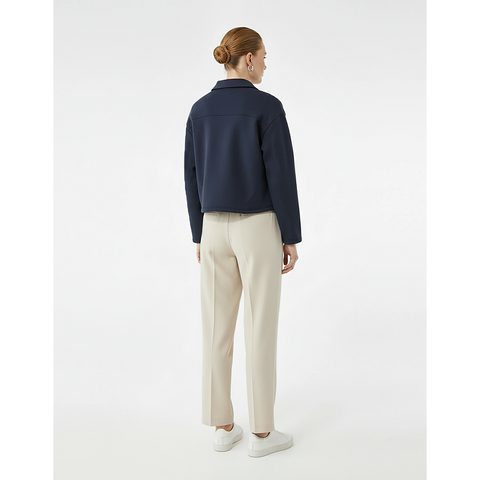 Navy Button Down Coat Jacket | Montivo Pakistan