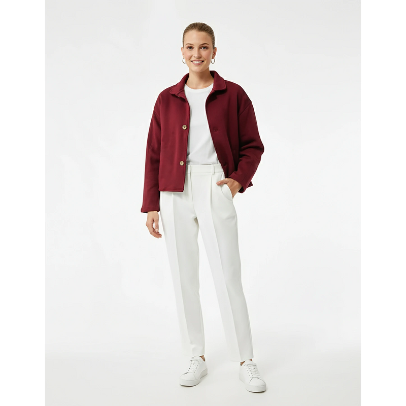 Maroon Button Down Coat Jacket | Montivo Pakistan