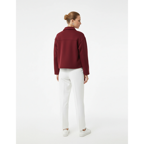 Maroon Button Down Coat Jacket | Montivo Pakistan