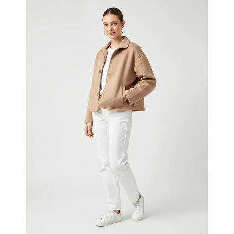 Coffee Button Down Coat Jacket | Montivo Pakistan
