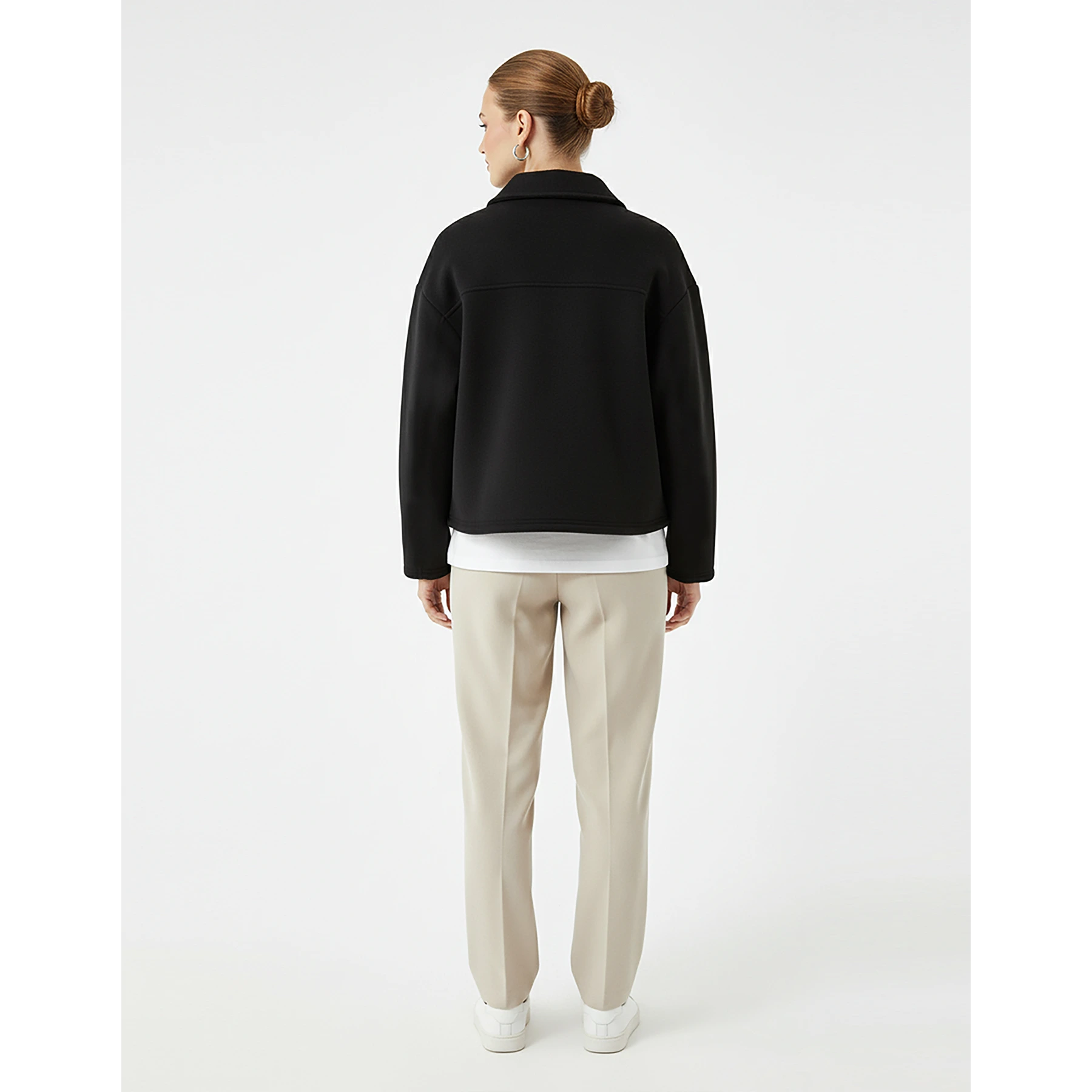 Black Button Down Coat Jacket | Montivo Pakistan