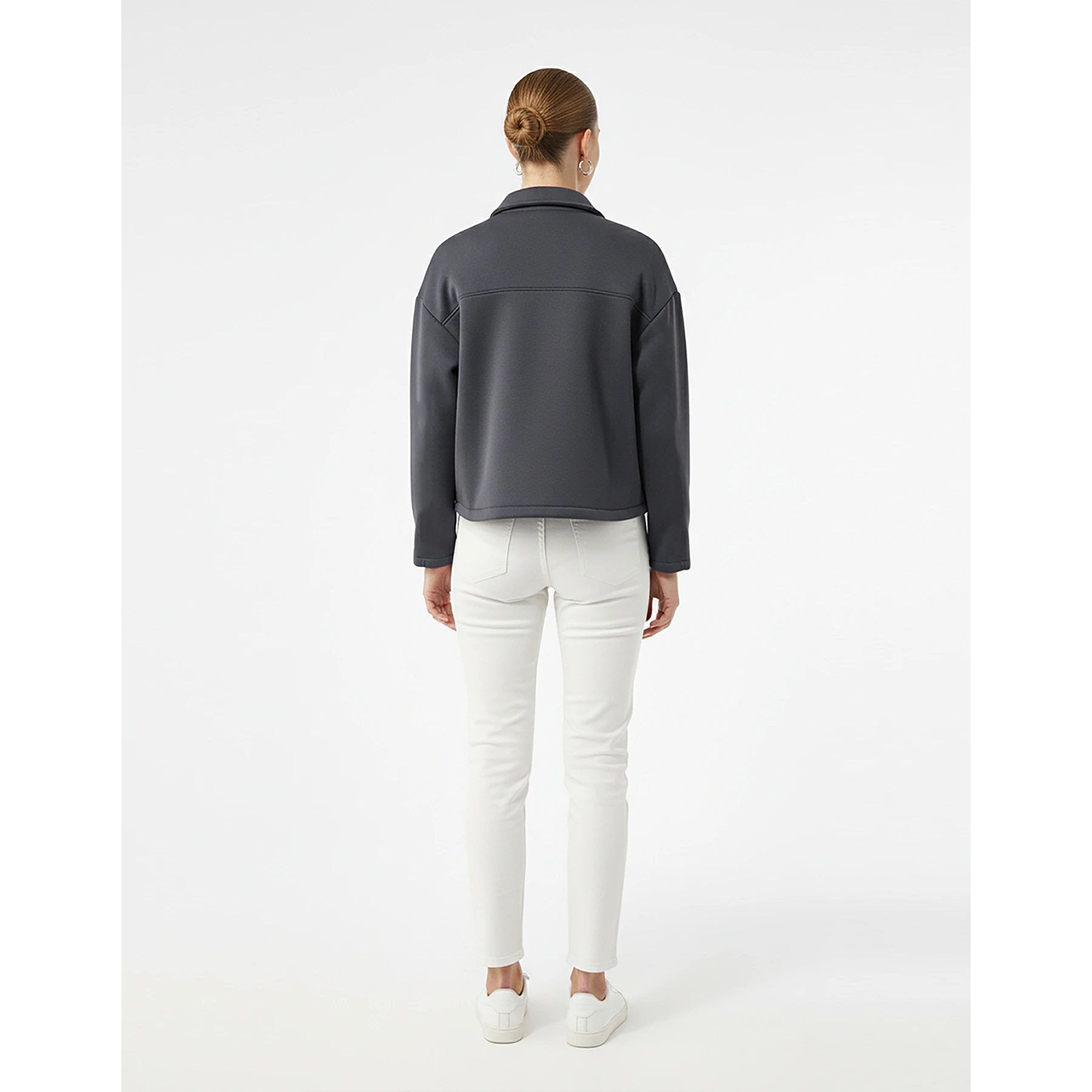 Dark Grey Button Down Coat Jacket | Montivo Pakistan