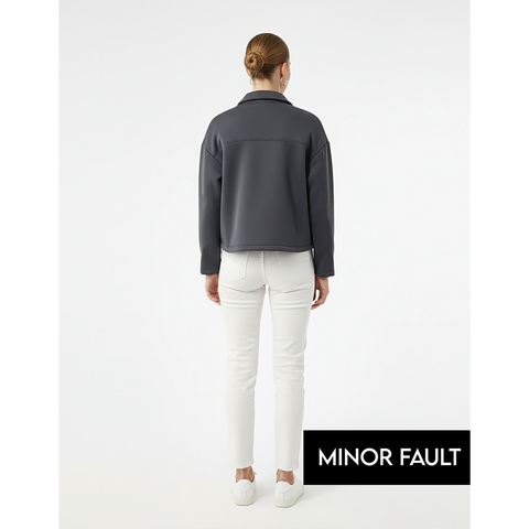 (Minor Fault) Dark Grey Button Down Coat Jacket | Montivo Pakistan