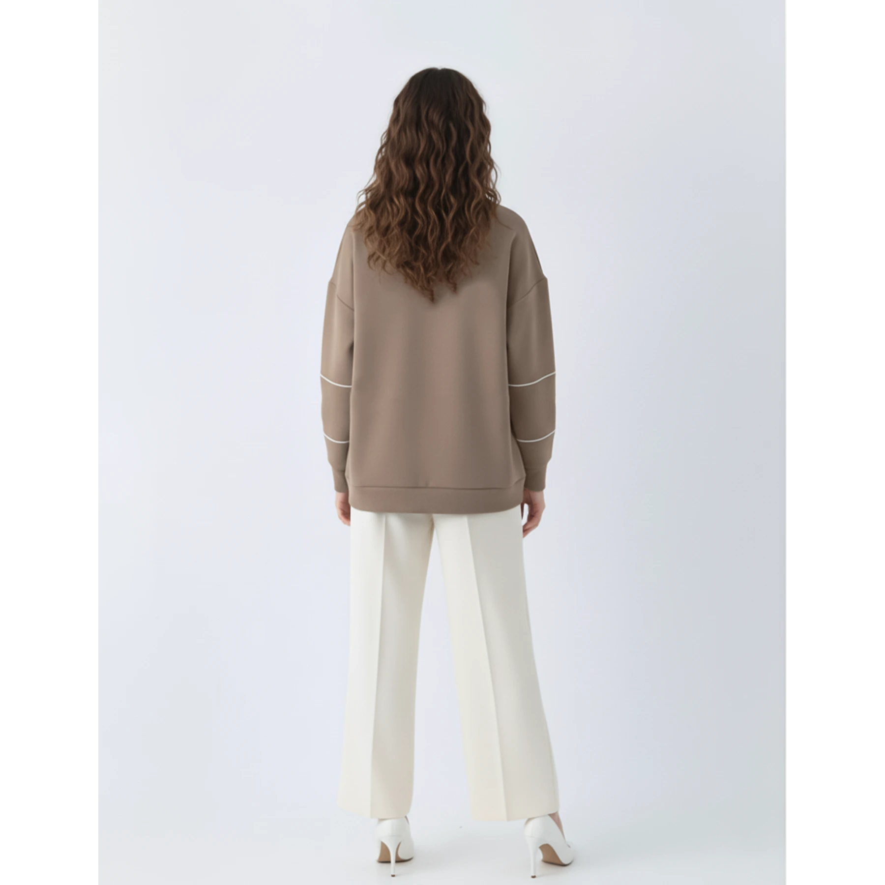 Brown Hannover Quarter Zipper Sweatshirt | Montivo Pakistan