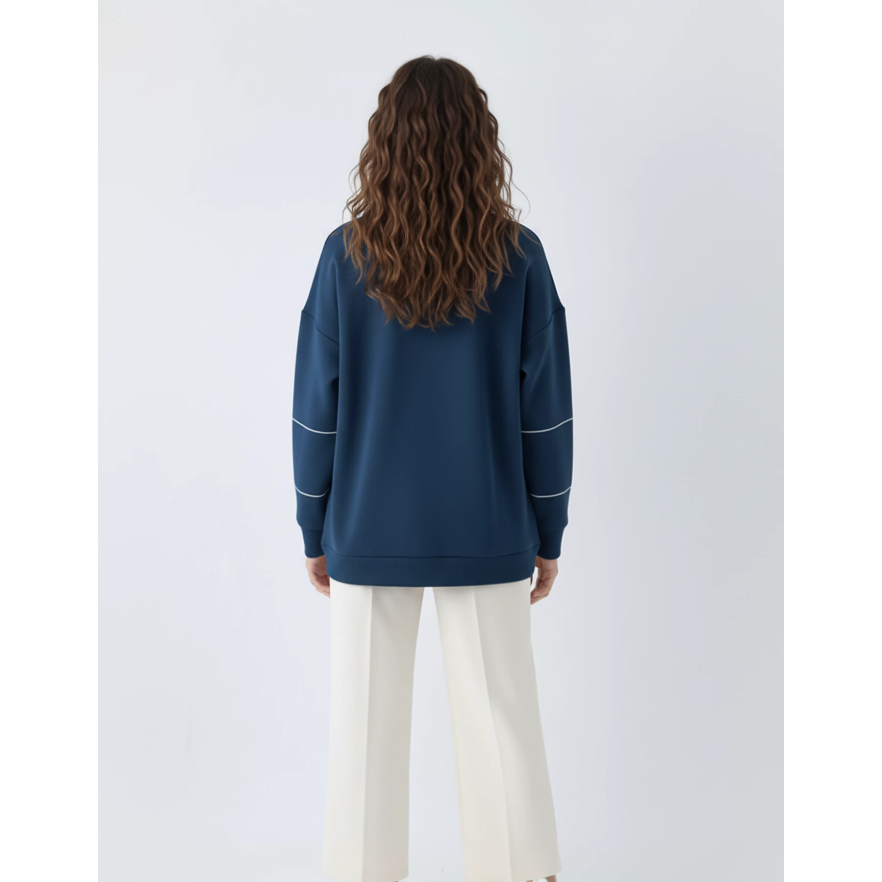 Navy Hannover Quarter Zipper Sweatshirt | Montivo Pakistan